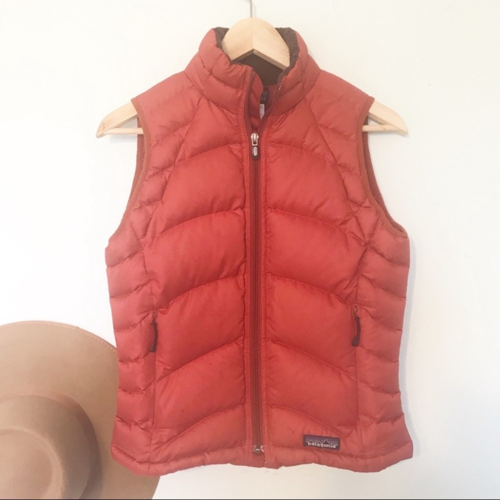 Patagonia rust goose down vest